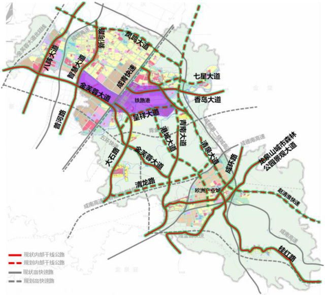 成都市青白江区最新交通规划(铁路,高速,快速公路,轨道交通)