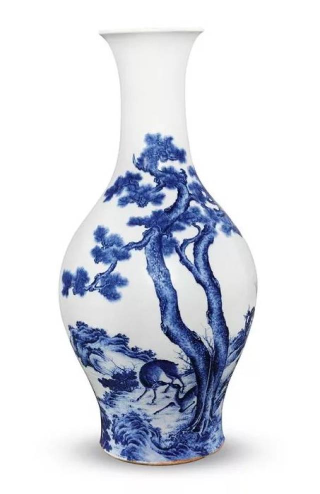 2106 古美術  大清雍正年製銘　天藍釉　花鳥紋橄欖瓶　珍蔵品　時代物 大清雍正珐琅彩花鸟纹赏瓶