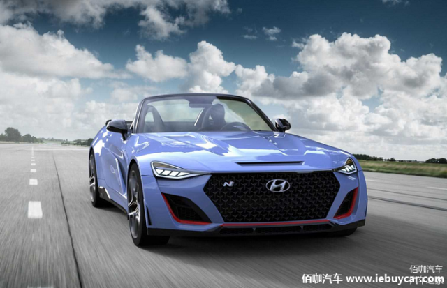 现代n roadster敞篷跑车渲染图 融合多款车型造型设计元素