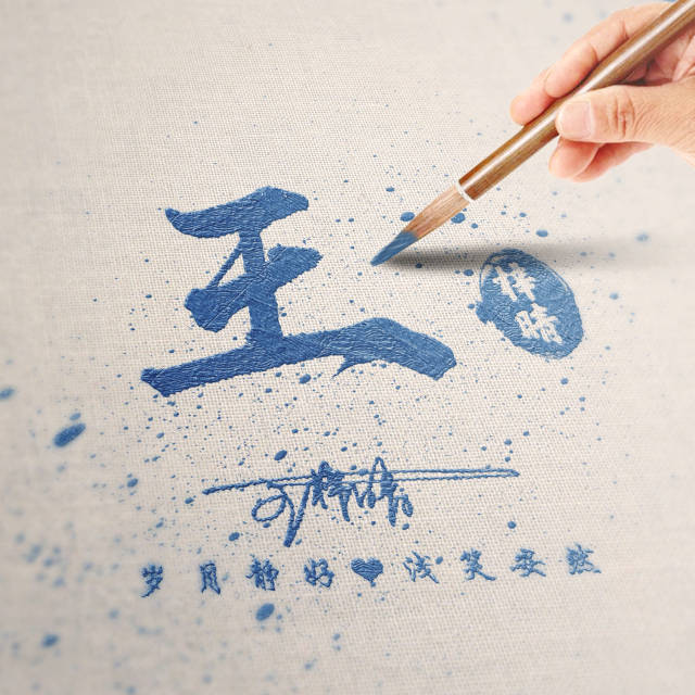 中国风3d蓝色质感大气百家姓氏头像,微信头像,qq头像,,一定有你喜欢的