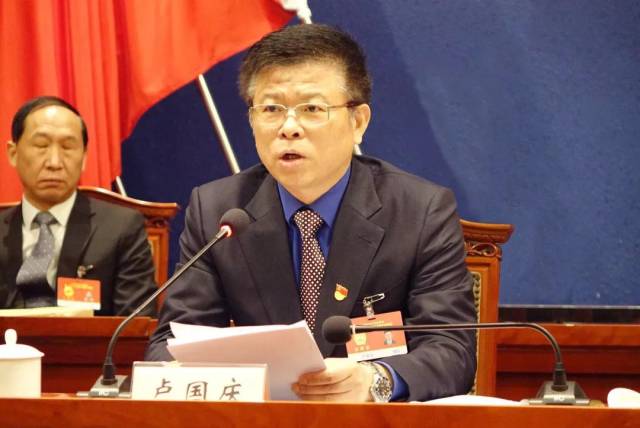 镇党委书记卢国庆代表镇党委,对镇十九届人大六次会议的成功召开,对范