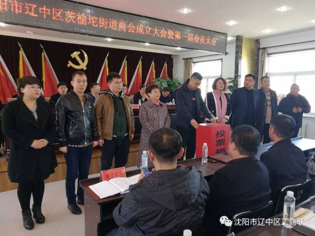 沈阳市辽中区茨榆坨街道商会召开成立大会暨第一届会员大会