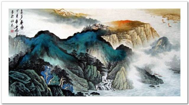 恢弘壮美 -- 中国画家吴进良彩墨山水画作品赏析