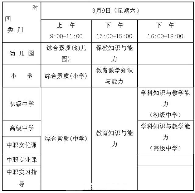 河南省教师资格证报名时间