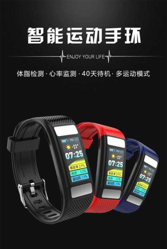 该手环是基于韩国inbody手握式体脂测试仪的专业基础理论,创新性的