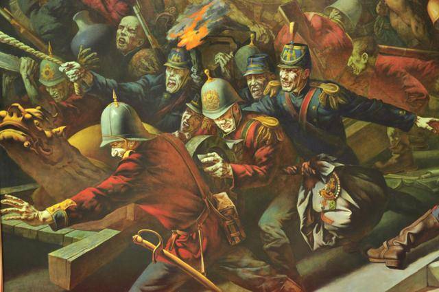 2,油画《圆明园劫难》 孙韬 作