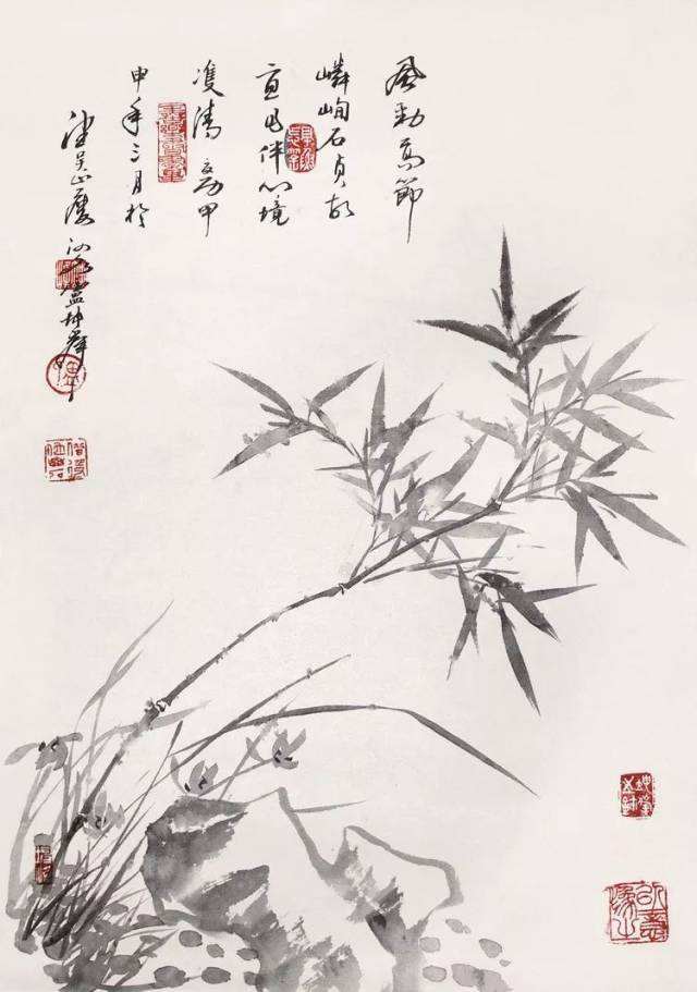 兰秀竹坚卢坤峰兰竹作品欣赏