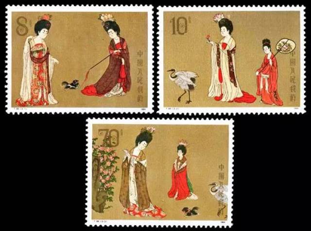 最近，唐代周昉同名作品《簪花仕女图》小型张拍出802元！_搜狐网