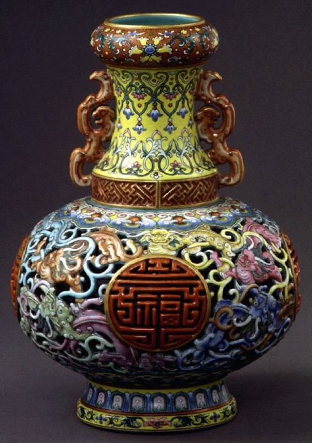 清乾隆粉彩瓷瓶精品欣赏_搜狐网