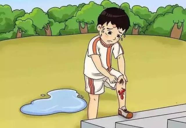 擦伤,血肿,裂伤,扭伤,鼻出血,烫伤,咬伤而外伤作为一种比较常见的