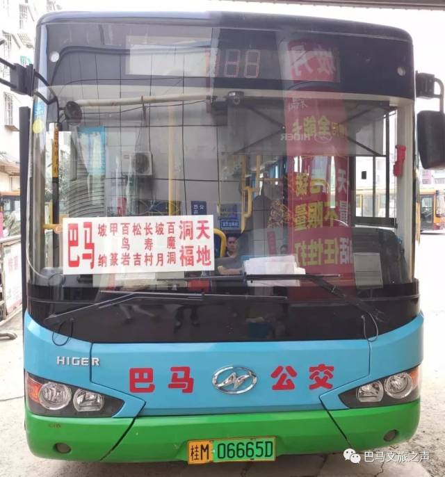 公交車:巴馬汽車總站有發往巴馬各個景區的公共汽車