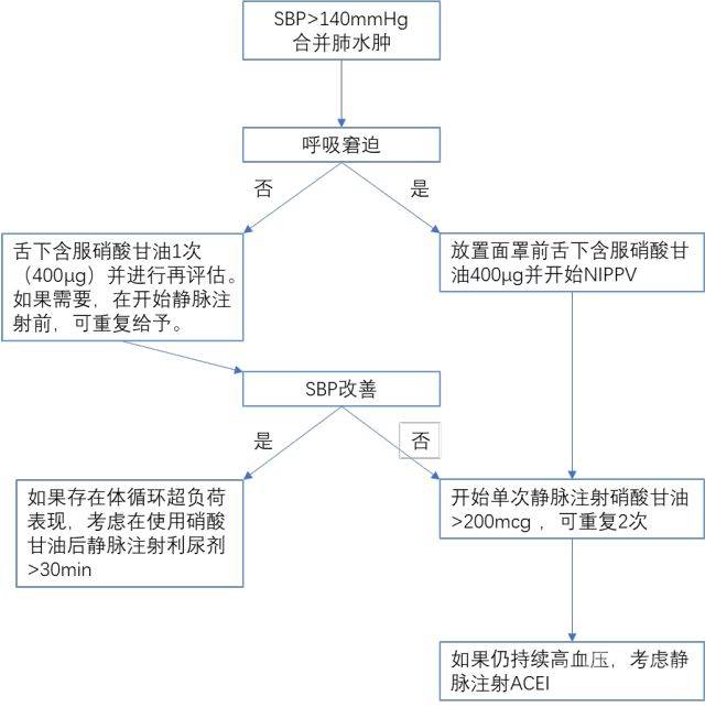 高血壓性急性心力衰竭合併肺水腫的患者診療流程