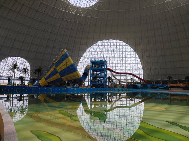 位于山东省滨州市惠民县滨惠大道附近的水上乐园整装待发期待与市民