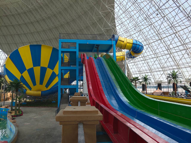 位于山东省滨州市惠民县滨惠大道附近的水上乐园整装待发期待与市民