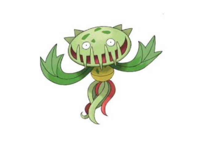 《精灵宝可梦》图鉴455:被评为长相最奇葩的草系精灵——尖牙笼_手机
