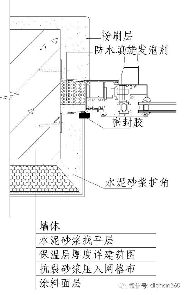 6. 塗料牆面門窗側面節點詳圖