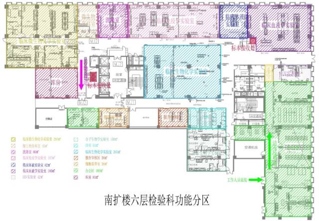 南扩楼六层检验科洁污分区