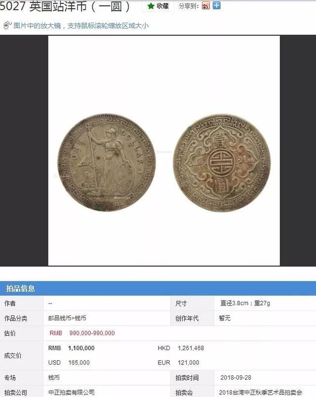 最新收藏资讯站洋币哪个版本最值钱?1911版价格超过280万