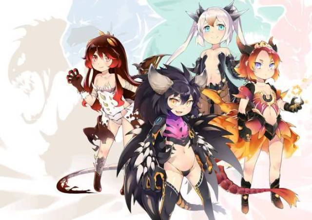 怪物猎人世界BOSS同人图2娘化版