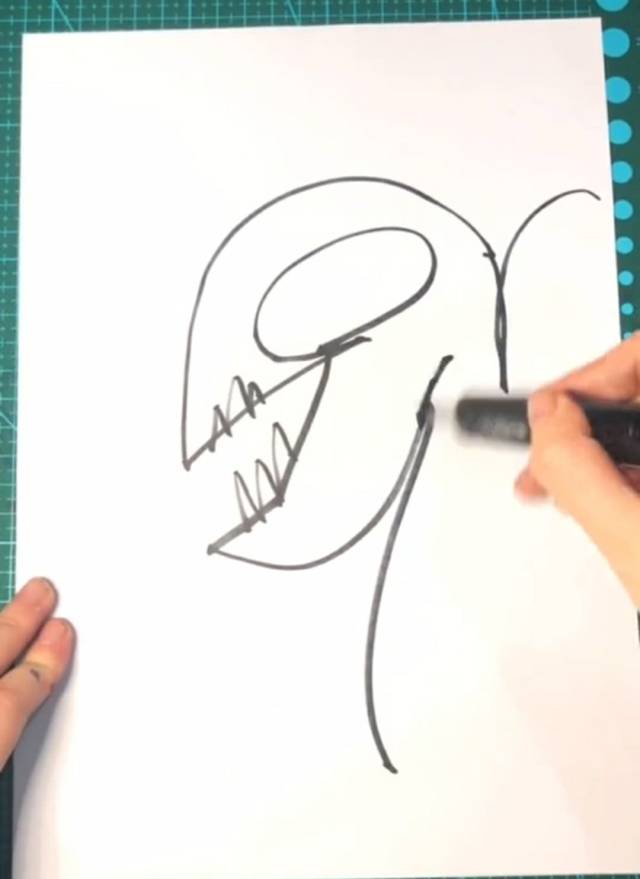美术生教你10秒画毒液,最后一步劝退大半学生,又是王者装青铜_手机