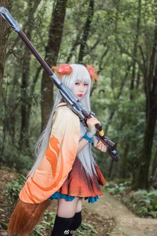 王者荣耀cos女版百里守约过膝袜好看