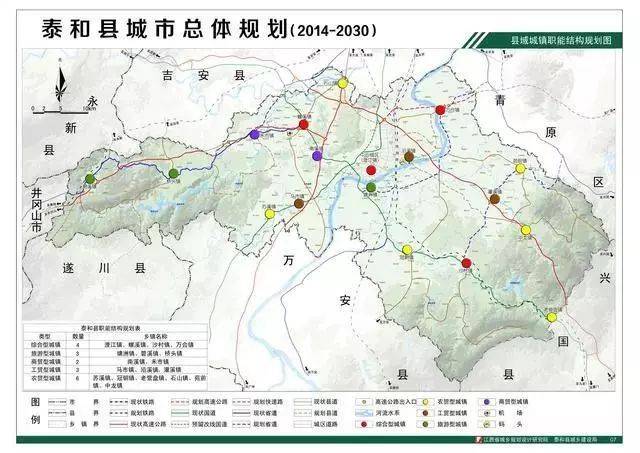 县城城镇职能结构规划图每次朋友们想了解一下泰和未来的发展规划