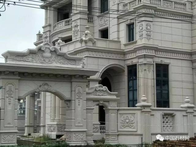 上百张最新石材别墅外墙干挂实拍图分享,让你一次看个够