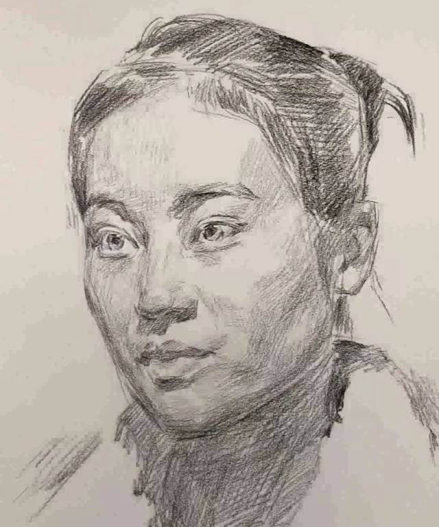 第三五〇集朱傳奇教你在女青年素描頭像中處理面部之外的鬆弛感