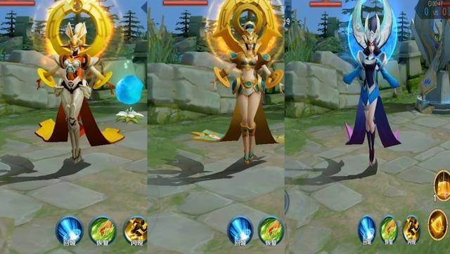 王者荣耀 女娲战令皮肤和伴生皮肤对比3d视角 你们觉得谁好看