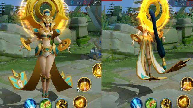 王者荣耀 女娲战令皮肤和伴生皮肤对比3d视角 你们觉得谁好看