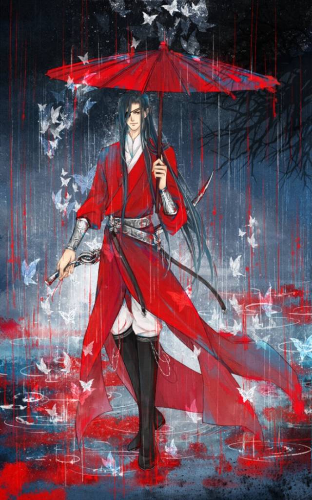 天官賜福傘イラスト