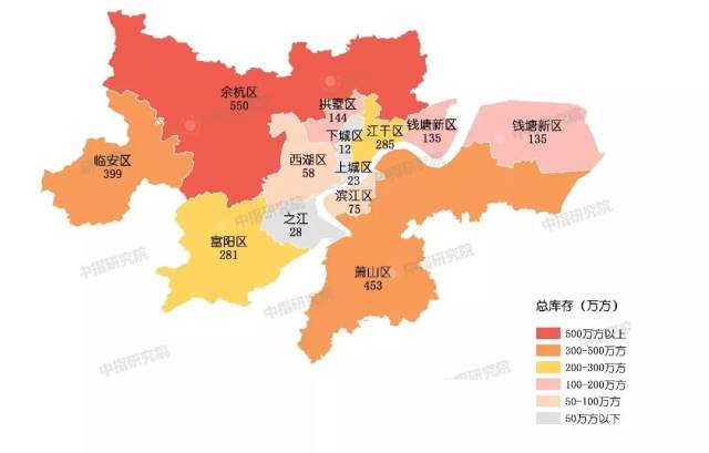 杭州市市区区域划分图图片