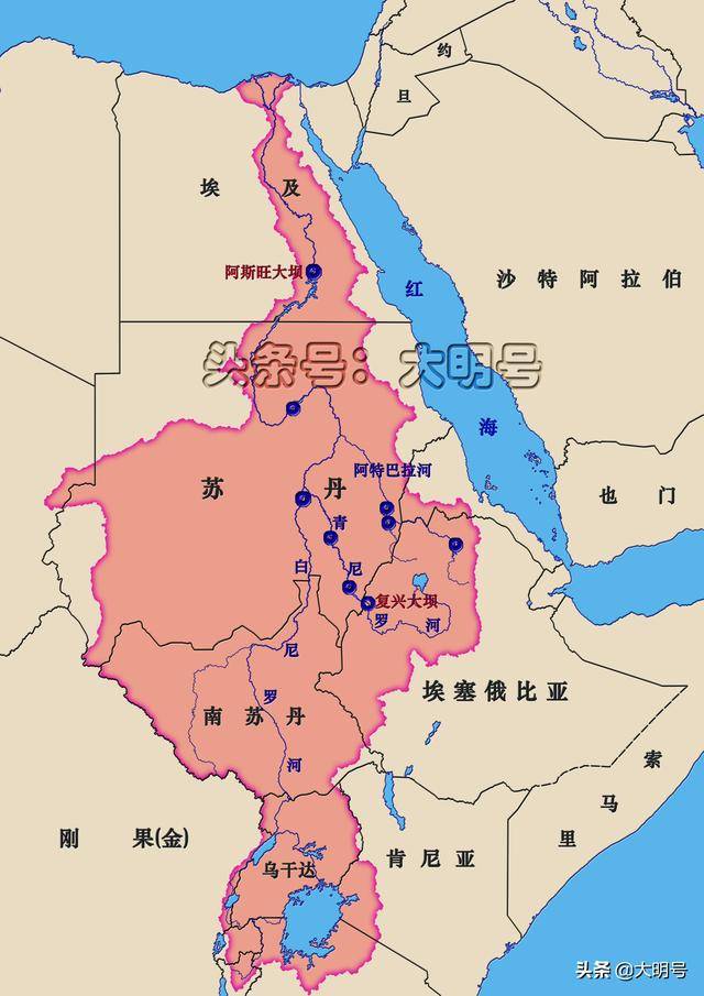 图说尼罗河水资源之争,埃塞俄比亚用一座大坝控制尼罗河59%水量