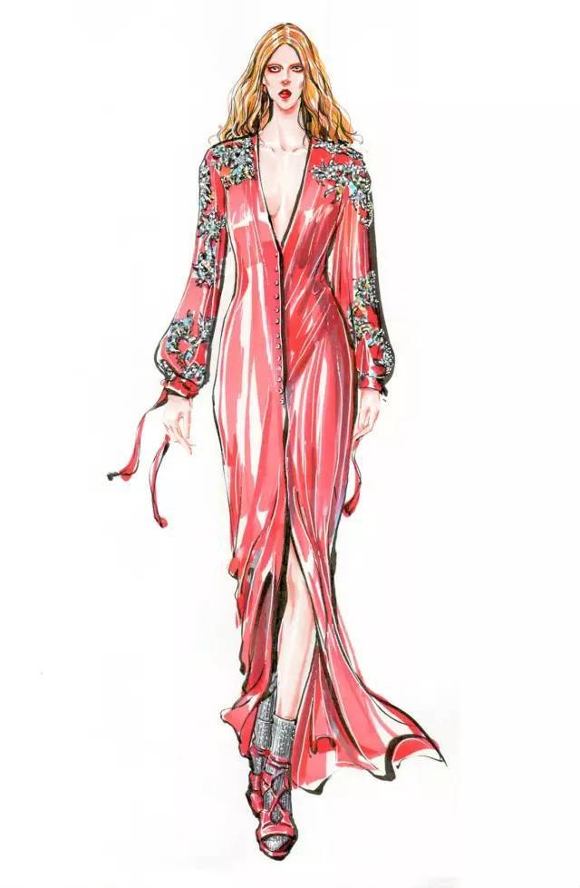 服装手绘 | 马克笔服装效果图100张!