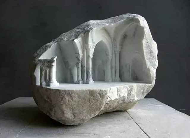 另类的大理石雕刻：微型建筑雕塑_手机搜狐网