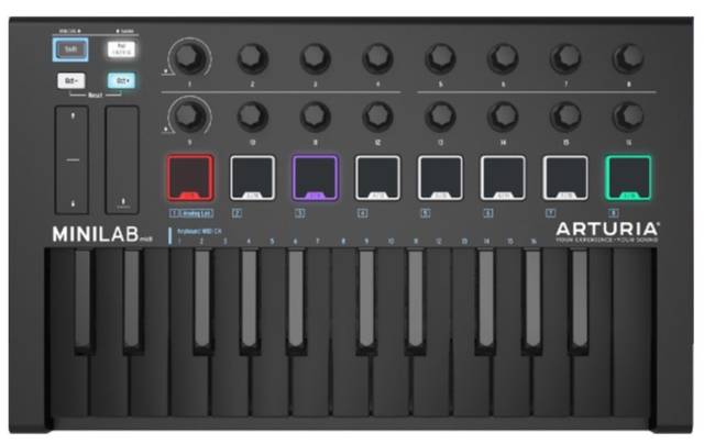 Arturia MiniLab MkII迷你MIDI键盘2019年换新装:反色纯黑版_手机搜狐网