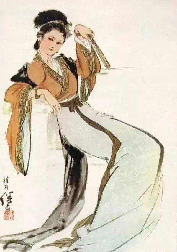 刘继卣画仕女笔墨线条太美啦