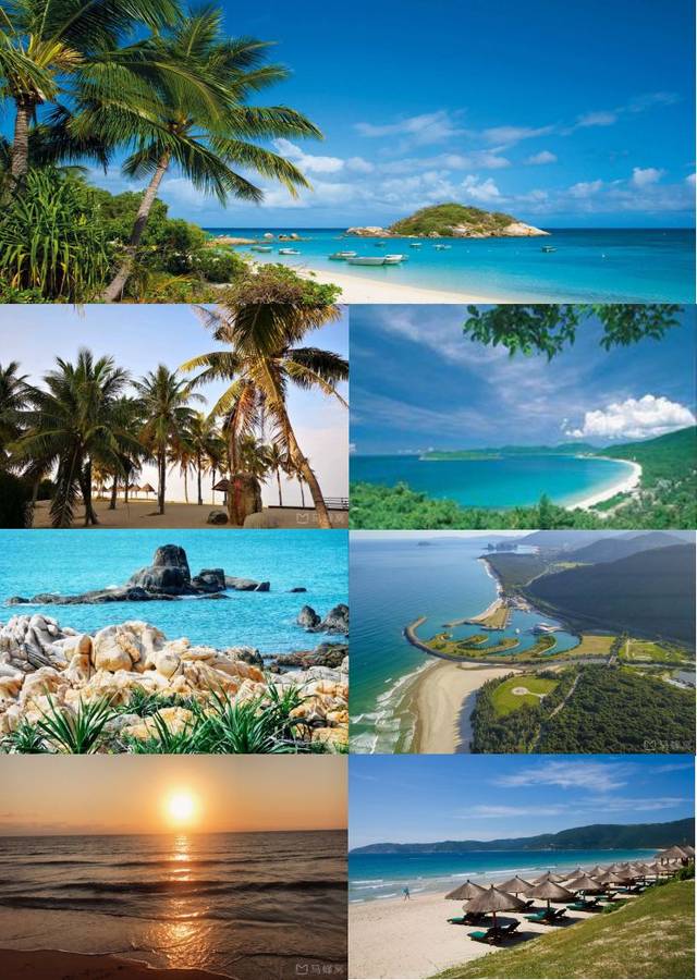 【亚龙湾】天下第一湾  【三亚湾】二十里椰林画廊  【香水湾】原
