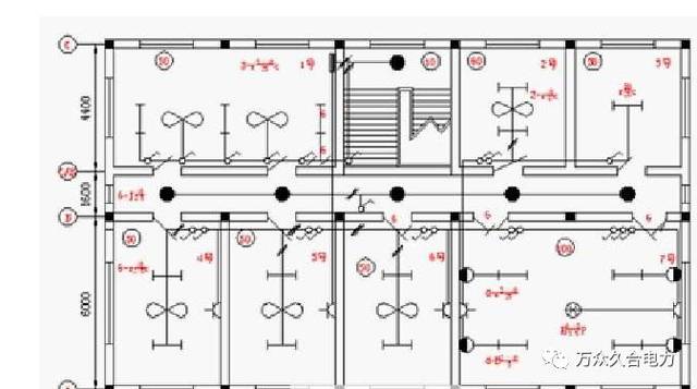 如何看懂電氣照明平面圖如何根據平面圖佈置燈具穿線