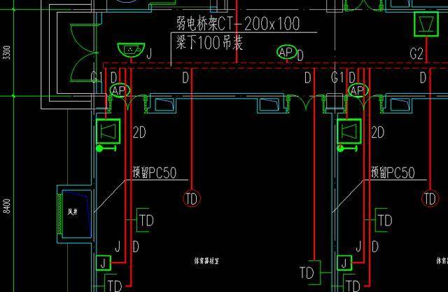 cad弱電圖紙部分標識