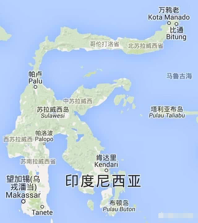 苏拉威西岛地图位置图片