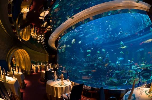 红杉房产带您去迪拜七星帆船酒店之奢华浪漫al mahara海底餐厅