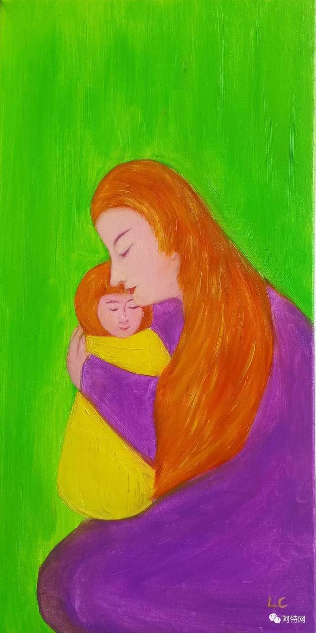 女人--母亲系列15 2019 布面油画 60x30cm