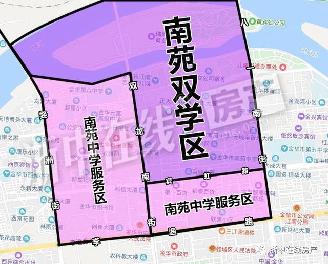 2021金华学区分布图图片