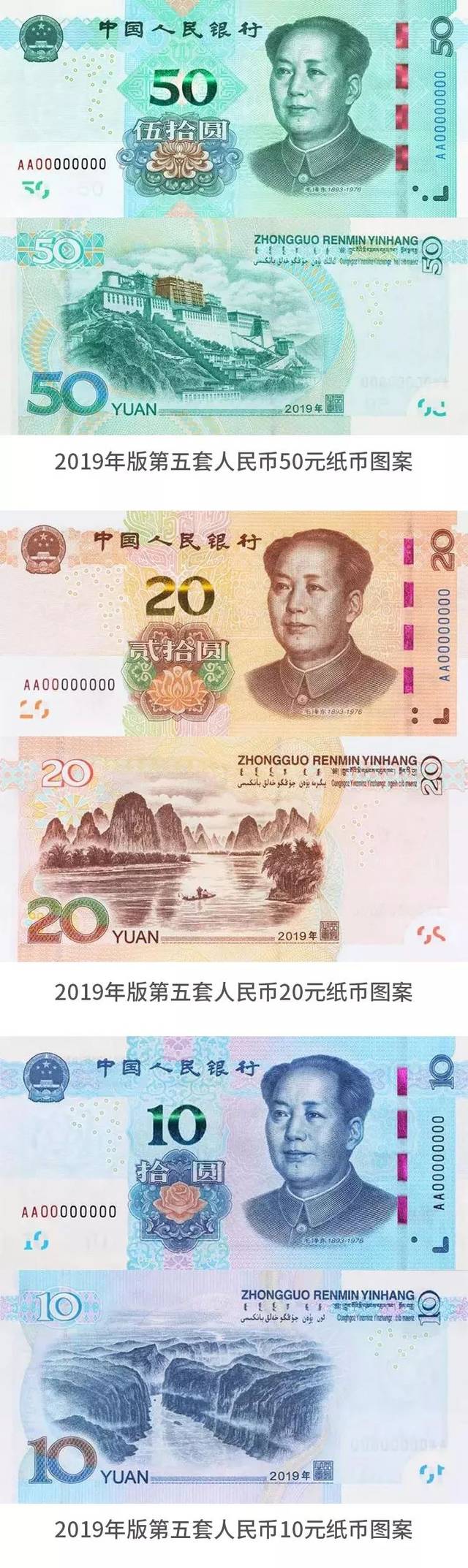 全高清，中国发行过的所有人民币，最大面额50000元…_搜狐网