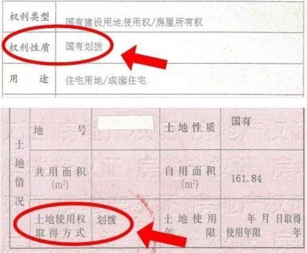 土地证或房产证上土地使用权 取得方式或土地来源栏 土地证或房产证上