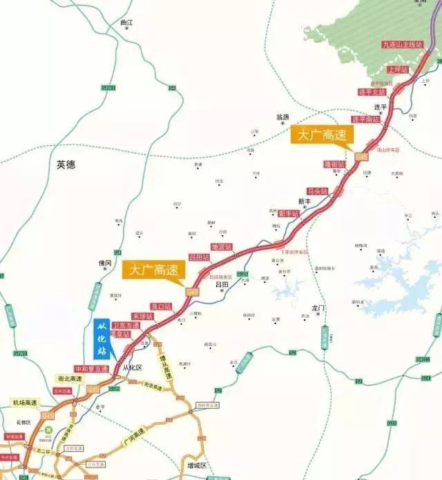 广连高速路线全程图图片