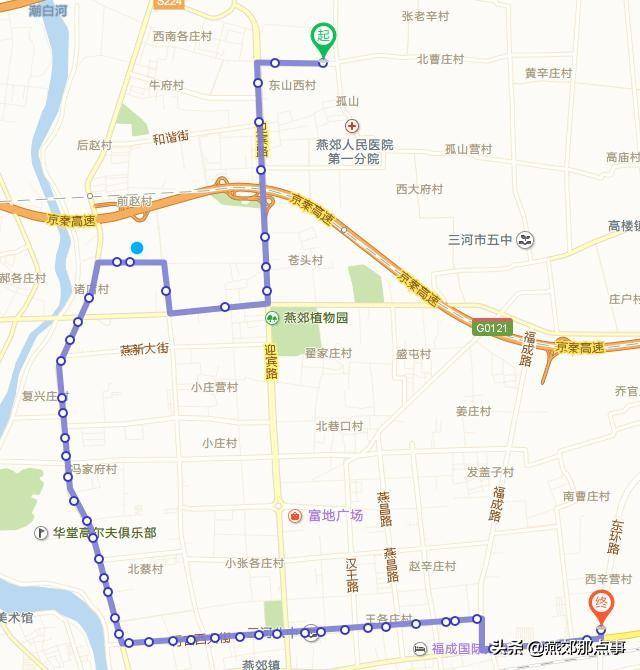 北京燕郊公交车线路图图片