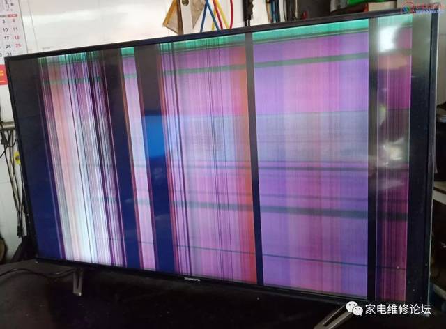 创维液晶电视49e366w出现竖横线修理分享