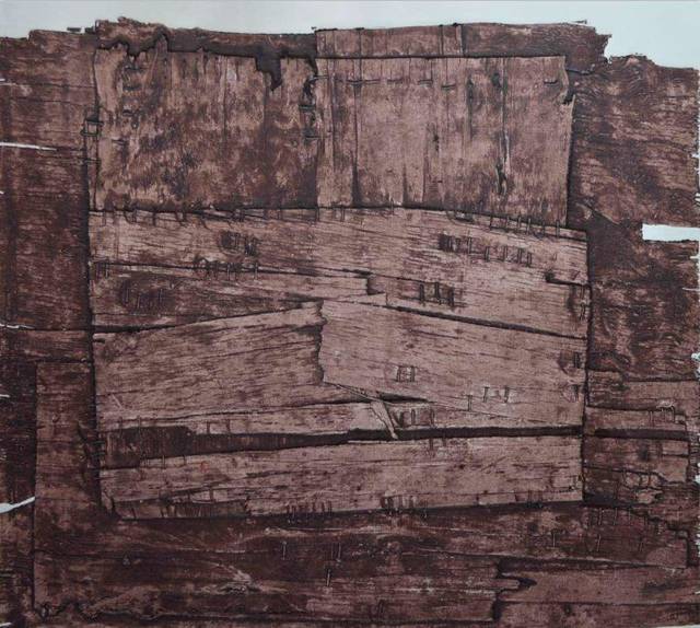 《遗迹系列2》 综合版画 58x61cm